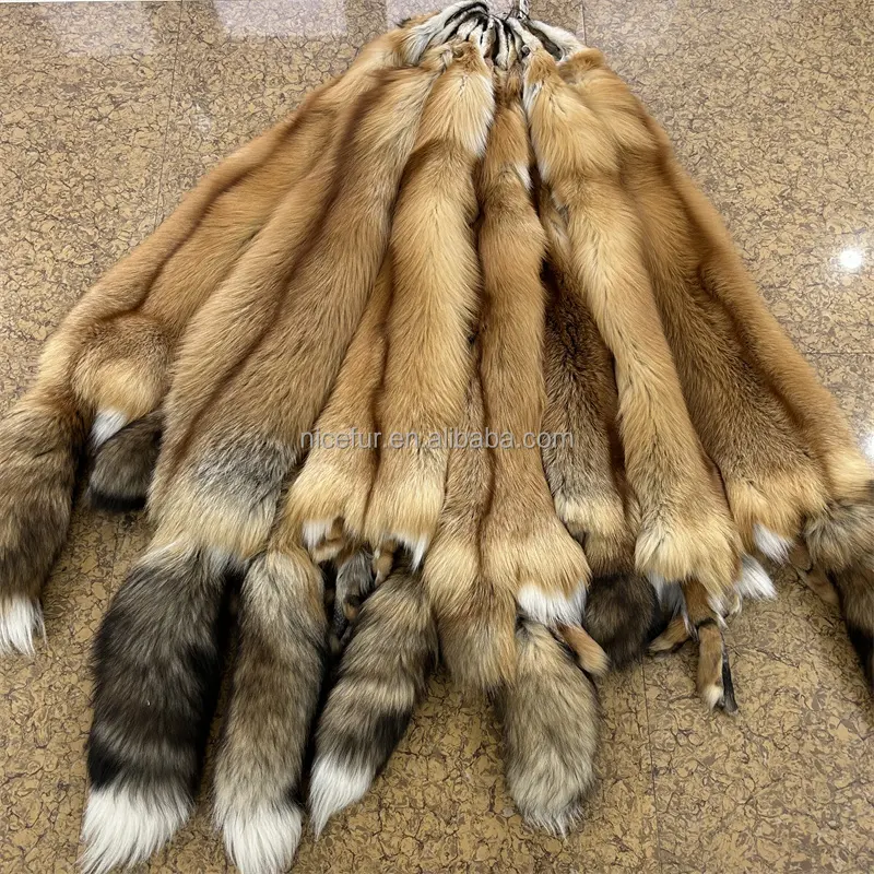 Pelle di pelliccia di volpe vera pelliccia di volpe di colore naturale di alta qualità