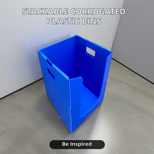 Bacs de rangement en plastique PP ondulé recyclables et empilables pour usage industriel avec logo personnalisé, modèle LB-bins de LOBIS pour sous-vêtements et chaussettes - Product Image 6