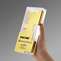 Trophée en métal et cristal sur mesure - Design créatif, élégant et haut de gamme pour récompenses et reconnaissance - Fabrication chinoise - Commandes personnalisées bienvenues
