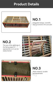 Cage à pigeons de course de haute qualité en bois, cage à oiseaux multi-tailles pliable, cages à pigeons à vendre - Product Image 4