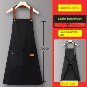 Cafe Master 2024 <span class=keywords><strong>personalizado</strong></span> PVC babero <span class=keywords><strong>delantal</strong></span> para mujeres hogar cocina ropa de trabajo Internet celebridad Catering Logo impresión algodón - Product Image 6