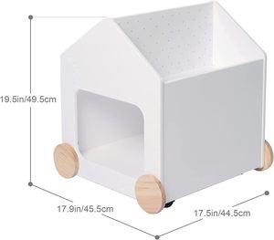 Diseño interesante Estantería DE MADERA PARA NIÑOS 2 en 1 Estantería para niños Organizador de libros para bebés <span class=keywords><strong>con</strong></span> <span class=keywords><strong>ruedas</strong></span> - Product Image 5