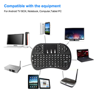 Rii i8 Mini 2.4G clavier sans fil pavé tactile couleur rétroéclairé souris Air rétroéclairé télécommande pour Android TV Box Smart TV PC