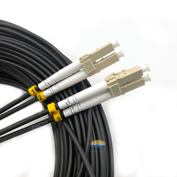 LC/UPC ke LC/UPC lapis baja dupleks Multimode OM4 3mm kabel serat untuk pusat Data, aplikasi saluran serat & Ethernet 10G