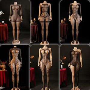 Lingerie Sexy in Stile Europeo-Americano, Tuta in Pizzo con Bretelle, <span class=keywords><strong>Abbigliamento</strong></span> in Rete, Lingerie Erotica Traforata per Donne - Product Image 3