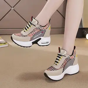 Chất Lượng Cao Dày Duy Nhất Ấm Áp Của Phụ Nữ Giản Dị Chunky Sneakers Tất Cả Các Phù Hợp Ngoài Trời Sneakers Cho Phụ Nữ Chiều Cao Tăng Giày