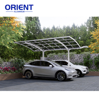 Abri de voiture double robuste de haute qualité pour deux voitures Garage Pergola en aluminium Abri de stationnement pour voiture