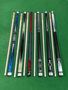 Venta caliente <span class=keywords><strong>de</strong></span> fábrica Pool Cue Stick Económico 1/2 Tipo Taco <span class=keywords><strong>De</strong></span> <span class=keywords><strong>Billar</strong></span> 58 pulgadas 13mm Tamaño <span class=keywords><strong>de</strong></span> la punta China Maple Wood Cue China Fabricación - Product Image 4