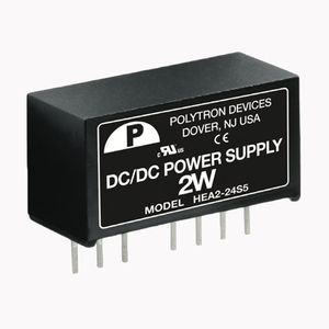 อุปกรณ์โพลีตรอน ตัวแปลงไฟ DC/DC 2W รุ่น HEA2-24S5 แบบติดตั้งบนบอร์ด - Product Image 1