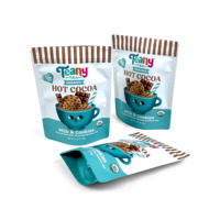 Sachet Doypack Réutilisable en Feuille d'Aluminium avec Fonction Déchirable pour Bonbons, Biscuits, Aliments à Base de Noix, Aliments pour Animaux, Gelée, Chewing-gum et Emballage Plastique