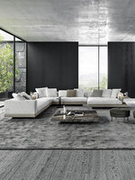 Combinaison de canapé en forme de minimaliste, tissu italien léger, de luxe, moderne, pour salon
