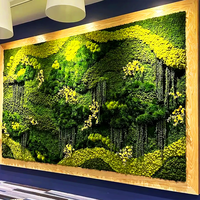 Art mural en mousse naturelle préservée carrée personnalisée pour les décorations de Noël de la Saint-Valentin