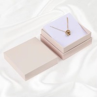 9.3*9.3cm tiroir personnalisé boîte à bijoux en carton éponge mécanisme coulissant pour colliers boucles d'oreilles écologique personnalisable