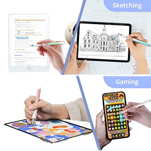 Перезаряжаемый стилус 2-в-1 для iPad iPhone, магнитный колпачок, совместимый с сенсорным экраном, аксессуары для записи, металлический пластик - Product Image 6