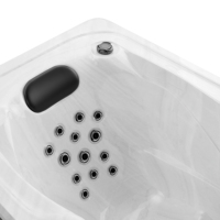 Bain à remous extérieur moderne pour 1 personne avec corps en acrylique, 29-30 jets, contrôle Balboa, spa de luxe pour usage en villa