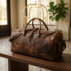 Bolsa de Viaje Deportiva Casual de Cuero Genuino, Impermeable, Resistente, de Gran Capacidad, Ecológica y Ligera - Product Image 1