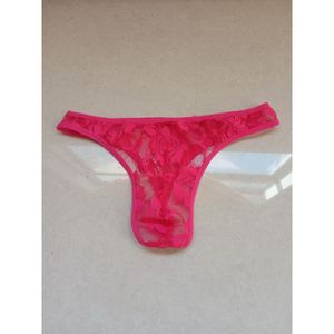 Sous-vêtements en dentelle pour hommes, string taille basse en polyester, sous-vêtements sexy pour hommes, noir - Product Image 3