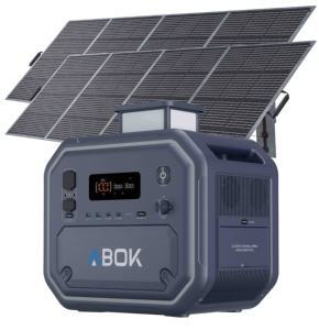 ABOK US EU Warehouse 2500W Portable Solar <b>Generator</b> Expandable To 10800Wh LiFePO4 <b>Power</b> Station With Solar Panels for Home Use - Product Image 2