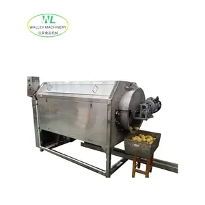 Hotsale Industriële Taro Peeling En Wasmachine Commerciële Aardappelschiller Machine Doorlopende Borstelwasmachine En Dunschiller