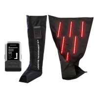 Bottes de massage sans fil à compression pour les jambes avec logo personnalisé OEM, chaleur et thérapie par lumière rouge, masseur de récupération sportive, vente en gros