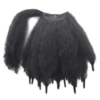 Nouveautés Extensions de Cheveux Synthétiques Chignon Torsadé Crochet Marley Tresses Style Afro Kinky Raides Queues de Cheval Afro