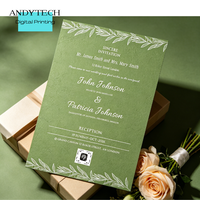 Cartes de vœux en papier fantaisie imprimées numériquement, suite d'invitations de mariage, cartes personnalisées « Save the Date », en gros