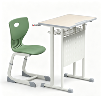 Ensemble de mobilier scolaire en bois pour enfants africains, comprenant des bureaux et des chaises individuels, chargement en conteneur grande capacité