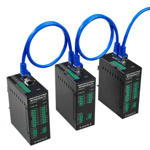 Módulo de transmisión de datos remota Ethernet, 8DIN + 8Ain + 8do, puertos de red duales IO