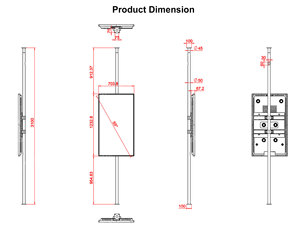 Bán ngoài trời độ sáng cao 2500 nits Áp phích kỹ thuật số biển quảng cáo Màn hình LCD hiển thị tường gắn kết cửa sổ hiển thị cho menu - Product Image 3