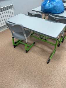 Escritorio y silla ajustables personalizables de buena calidad, juegos escolares, escritorios y sillas escolares, silla y mesa dobles para estudiantes - Product Image 2