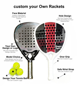 <span class=keywords><strong>Raquette</strong></span> de <span class=keywords><strong>padel</strong></span> Qingyu Sport Factory en fibre de carbone 3K-24K OEM DEM professionnelle, légère et portable - Product Image 2
