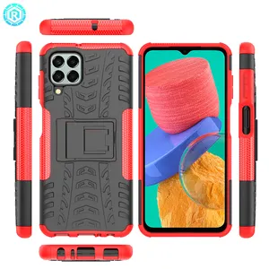 Roiskin Hot Sale 2 In 1 TPU+PC Fashion Phone Case For Samsung Galaxy M33 With Foldable Kickstand Cover Phone