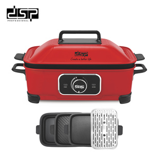 DSP 多功能电烧烤炉 1400W，四合一，带平底烤盘、牛排烤盘和深盘烤盘 - 专业级 - Product Image 1