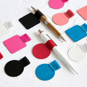 2Pcs Custom <b>Fancy</b> Hanging Pen Loop <b>Notebook</b> with Adhesive Elastic Various Designs for Christmas Occasions - Product Image 1
