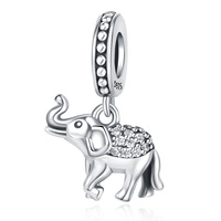 Fournisseur en gros en stock : Perles pendentifs en argent sterling 925, animaux charmants, panda, pingouin, dinosaure, pour la fabrication de bijoux DIY, bracelet