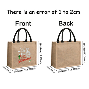 Sac de plage en lin personnalisé grand format pour femme, motif 'Les Incompétents' et 'Seuls à la Maison', sac fourre-<span class=keywords><strong>tout</strong></span> cadeau avec lettres - Product Image 2