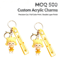 Porte-clés PVC Minimaliste Écologique Ultraléger pour Randonnée, Motif Sentier Montagne, Logo Personnalisé, Breloque en Caoutchouc Souple Étanche