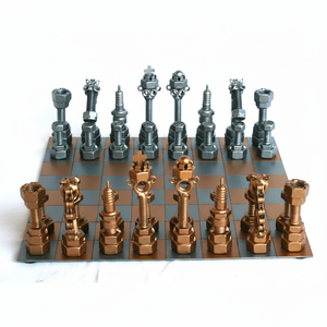 Nouveau jeu d'échecs artisanal en métal à la mode Art conçu magnifiquement conçu avec un travail détaillé jeu d'échecs jeu d'échecs personnalisé - Product Image 1
