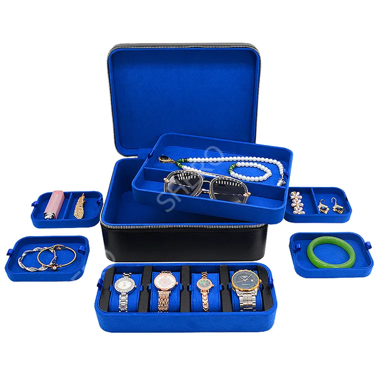Shero Boîte de rangement pour bijoux Boîte de montre Boîte de voyage personnalisée pour bijoux