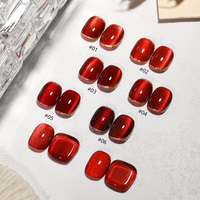 Vernis à ongles magnétique en verre personnalisé OEM Rainbow Cat Eyes Gel Silver Sparkle 9d Vernis à ongles en gel rouge vin brun