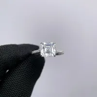 Bague en argent sterling 925 de la marque MuShan, avec moissanite VVS, bague charmante pour femmes, plaquée or véritable 18 carats, brevet MST, bagues fines GRA