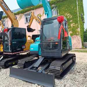 Excavatrice sur chenilles d'occasion 7,5 tonnes à vendre Shanghai Modèle 2016 Godet de 0,5 m³ Puissance 32 kW Kobelco SK75-8 Haute qualité - Product Image 3