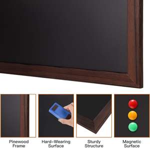 Pizarra de Madera de Diseño Moderno Pequeña, Pizarra Grande <span class=keywords><strong>para</strong></span> Colgar en la Pared con Marco y Pizarra Magnética - Product Image 4