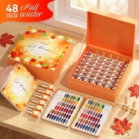 Lot de 48 couleurs de vernis à ongles gel UV couleur unie pour l'automne et l'hiver, idéal pour salon, maison, manucure DIY, vente en gros, fournitures de beauté