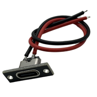 USB tipe-c Panel konektor terpasang papan uji papan PCB Jack wanita 2 Pin Port pengisian Data dasar pengisian listrik kecil