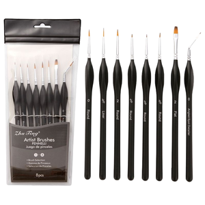 Zhuting Lot de 10 pinceaux miniatures Pinceaux en nylon pour la peinture et l'illustration des beaux-arts - Product Image 6