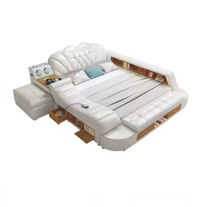Cama Inteligente con Proyector Doble, Cuero Genuino, Multifuncional, Masaje Eléctrico, Cine en Casa, Dormitorio - Product Image 3