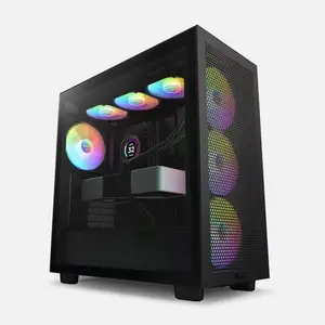 NZXT H7Flow RGB中塔ATX主板电脑机箱支持360水冷机箱