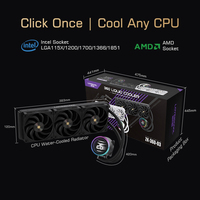 LOVINGCOOL terbaru kedatangan Super diam Temp Display 360mm ARGB CPU cairan pendingin kinerja tinggi pendingin air untuk Game PC casing