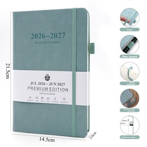 Agenda scolaire personnalisé 2027 bilingue, hebdomadaire, A5, en cuir PU, pour la gestion du temps, 384 pages - Product Image 4